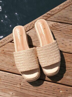 Lulus O'ahu 2 Natural Espadrille Platforms Brown - Size 5.5
